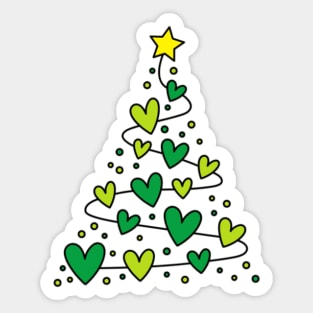 VSCO Girl Christmas Tree from Green Hearts Sticker